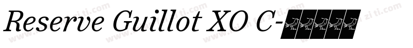 Reserve Guillot XO C字体转换